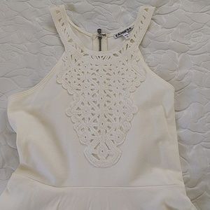 Express off white croshet top dress😍